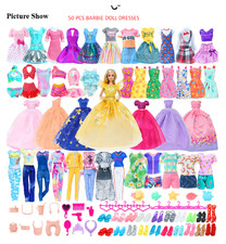 50pcs barbie doll clothes - 50pcs,