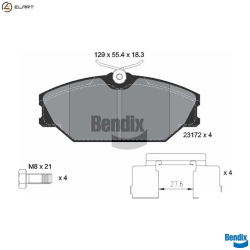 Brake pad set disc - disc,
