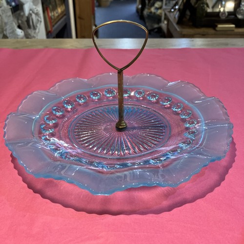 Beautiful fluted blue art deco - fluted,