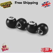 4x Black 8 Ball Car Bike
