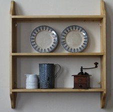 Wall Shelf Traditional Wooden Wall Storage Unit Kitchen Wall Rack No Assembly