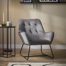Relaxer Chair Grey Velvet