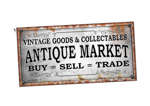 Antique market sign - antique,