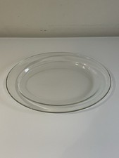 Vintage 35cm PYREX Dinner Plate / Serving Dish | Oval Shape Glass Dish