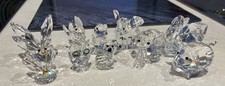 Collection of 6 Swarovski Glass Ornaments Animals Small to Medium