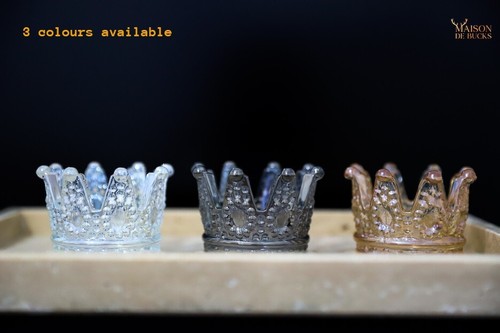 Tealight holder crown shaped - tealight, crown-shaped