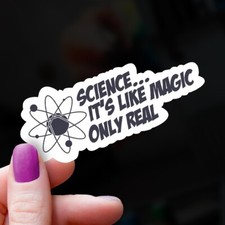 Funny Science Sticker. Laptop