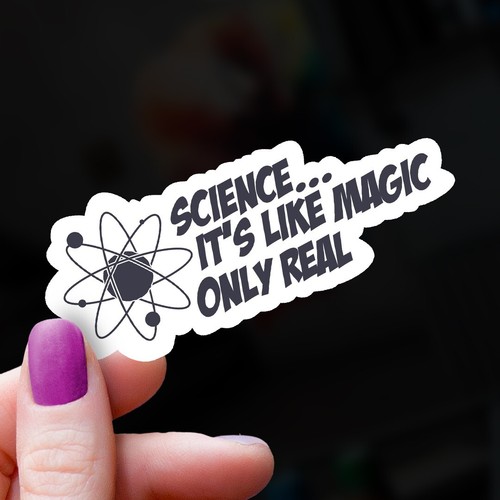 Funny science sticker laptop - funny, sticker.