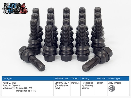 Black wheel bolts - black,