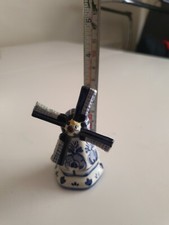 Delft Blue Miniature Windmill Moving Blades Holland Hand Painted