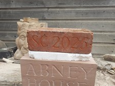 Reclaimed Bricks, Hand Carved With Initials And Datè, Carved Reclaimed Bricks.
