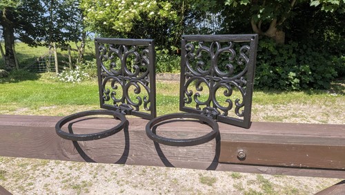 Cast iron plant pot holder - plant,
