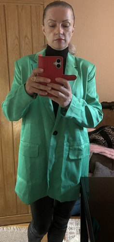 Zara straight satin - satin, blazer