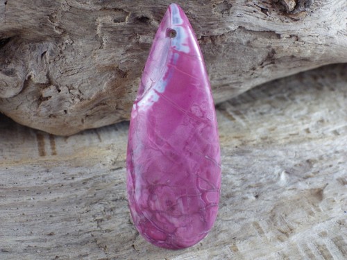 Pink agate pendant cabochon - pendant,