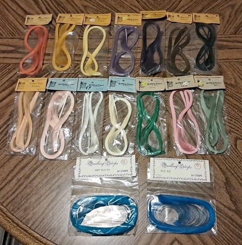 Lot new quilling strips - of,