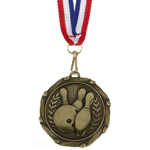 Ten pin bowling medals - bowling, &