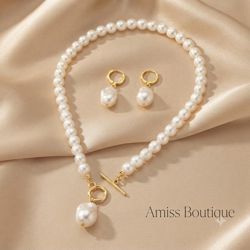 Freshwater pearl necklace - freshwater, &