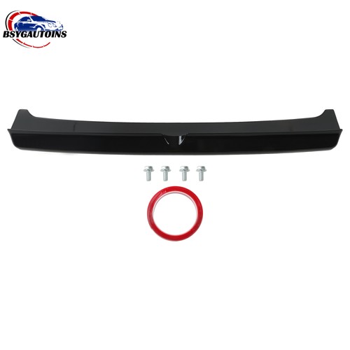Rear spoiler black roof lip - rear,