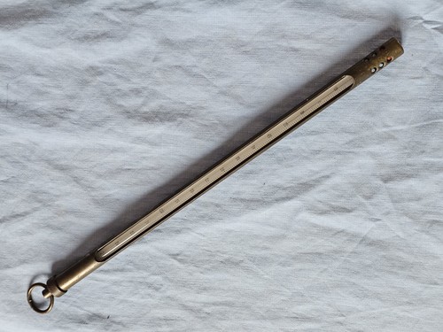 Vintage brass tube - vintage, 11"