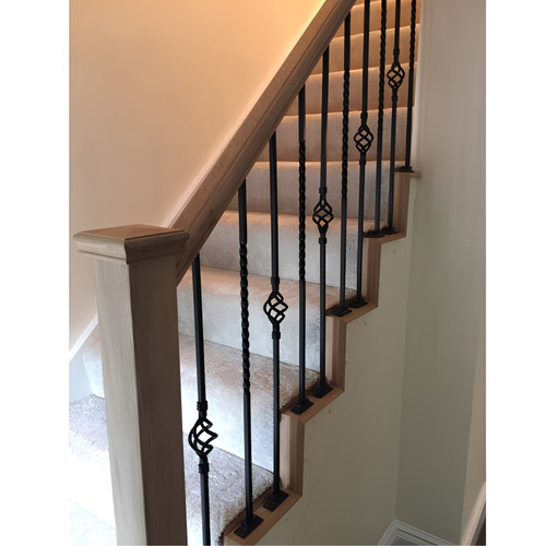 Wrought iron basket - basket, stair