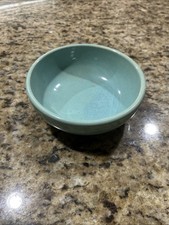McCoy Pottery Turquoise 6” Bowl USA Vintage Mid Century Art Pottery