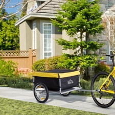 Bicycle Bike Cargo Wagon Trailer Folding Storage Oxford Fabric Cover Yellow