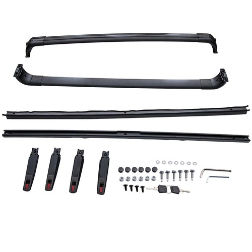 Extended roof rack rails - roof, black