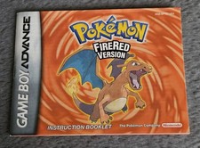 Pokemon FireRed Version Nintendo Gameboy Advance NTSC USA Instruction Booklet 