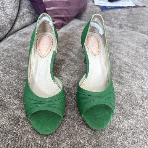 Pink paradox green peep toe - pink,