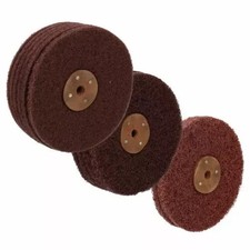 4" 6" 8" Scotchbrite Mop Wheel Metal polishing Satin Mop Coarse Medium Fine Grit