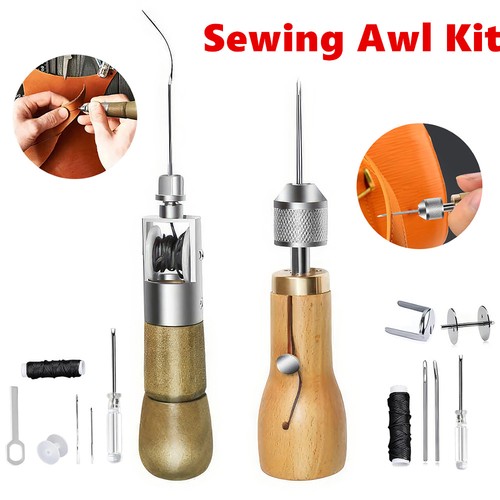 Portable hand sewing - awl, kit