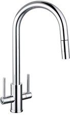 Chrome Kitchen Tap Dual Twin