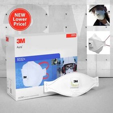 3M Aura 9332+ Valved Fold Flat