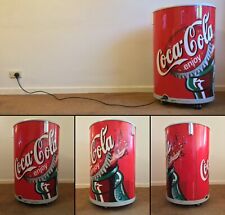 ICONIC. CYLINDRICAL COCA-COLA REFRIGERATOR. IN FULL WORKING ORDER. 