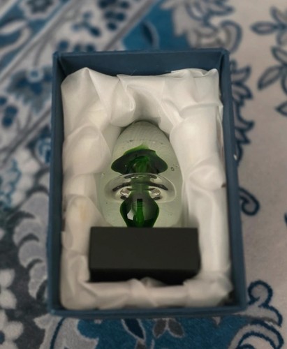 Hand blown art glass egg - art,