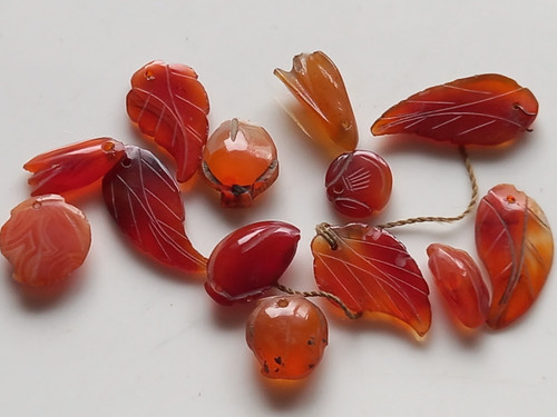Vintage carved carnelian agate - vintage,