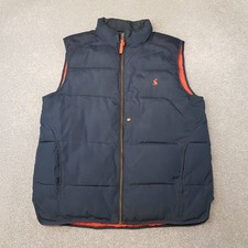 Joules Mens Gilet Large Blue Navy Bodywarmer Jacket Quilted Padded Outrdoor Warm