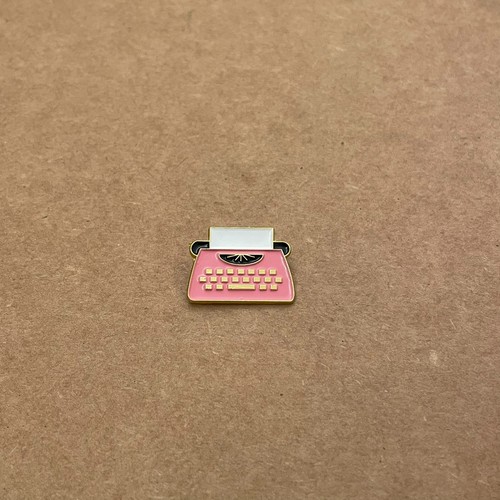 Gold pink retro typewriter - retro,