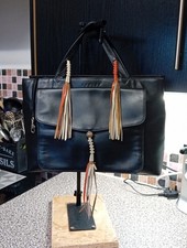 Radley London Large Leather Handbag Grab Bag Tote Black Very Good Condition