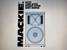 Mackie Sa-1521 User Manual