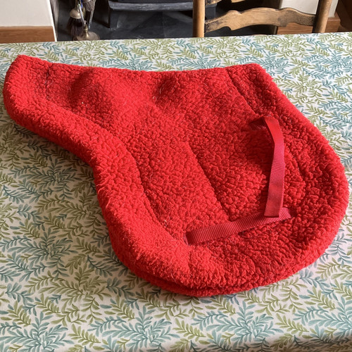 Red fleece horse - red, /
