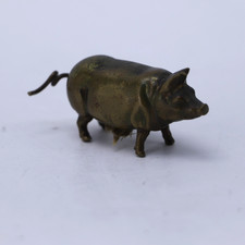 Antique Figural Brass Pig