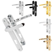 UPVC Door Handle Pair Sprung Lever Set 92PZ 92mm 203mm Fixings Replacement TSS
