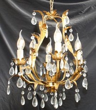 A VINTAGE TOLEWARE CHANDELIER