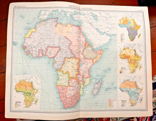 1922 antique map colonial - antique, map: