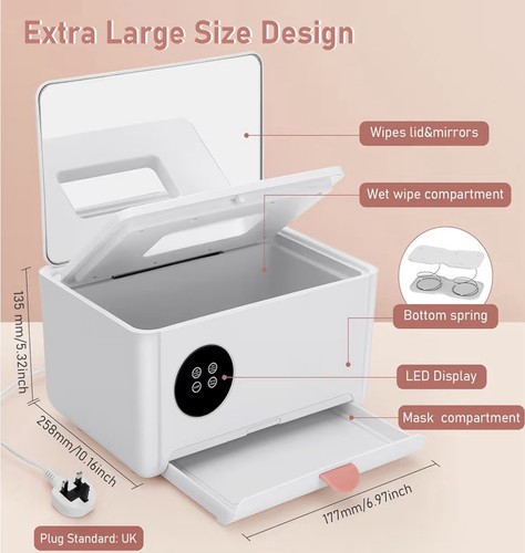 Baby wipes warmer with - with, led