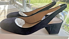 L.K.Bennett Trudy Midnight Suede Slingback Shoes RRP £199 UK 6