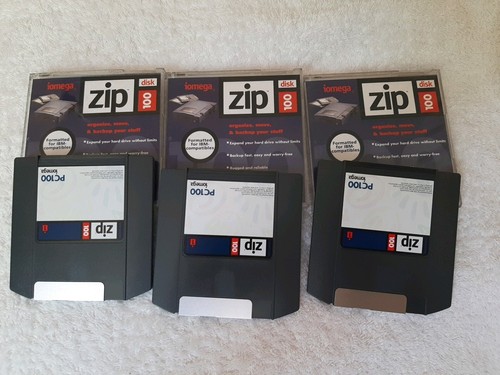 Iomega zip disks in cases - zip, disks.