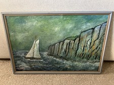 Mid Century Oil On Board
