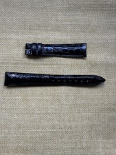 Jaeger Le Coultre Alligator leather Black Watch Strap. New
